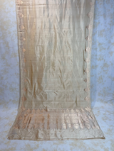 HOV HANDLOOM KADHUA BANARASI KATAN SILK SAREE - BUTIDAR - BEIGE - 110-02