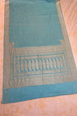 HOV Handloom Banarasi Crepe Silk Saree - Butidar Star All Over - Sky Blue - 076