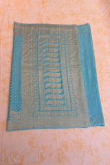 HOV Handloom Banarasi Crepe Silk Saree - Butidar Star All Over - Sky Blue - 076