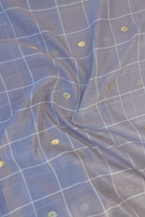 HOV HANDLOOM CHANDERI SAREE - LOTUS BUTA - CHECKS WITH ROUND BUTA - 103