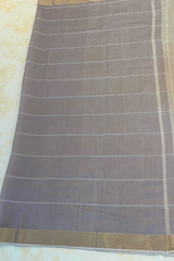 HOV HANDLOOM CHANDERI SAREE - LOTUS BUTA - CHECKS WITH ROUND BUTA - 103