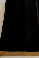 HOV HANDLOOM CHANDERI SAREE - GOLD LEAF - BLACK - 104