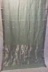 HOV HANDLOOM CHANDERI SAREE - SMALL LEAF - 101
