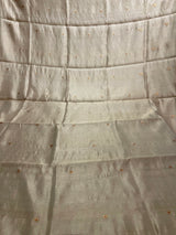 Handloom Silk Chanderi Saree - Mini Round Buta With Red Mina - Pink