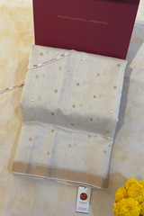 HOV HANDLOOM CHANDERI SAREE - ROUND BUTA ALL OVER - 107