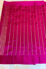 HOV Handloom Banarasi Katan Silk Saree - Butidar Kadhua - Bird Border Deep Pink- 063
