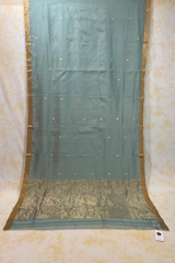 HOV Handloom Chanderi Cotton Silk Saree - Small Leaf - 028-01