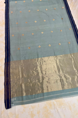 HOV Handloom Chanderi Cotton Silk Saree - Lotus Buta1 - 026