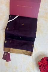 HOV Handloom Chanderi Cotton Silk Saree - Small Leaf - 028-02