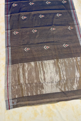 HOV Handloom Chanderi Full Tissue Saree - Plain - 009