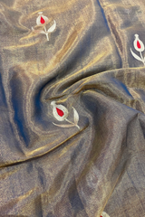 HOV Handloom Chanderi Full Tissue Saree - Plain - 009