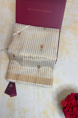 HOV Handloom Chanderi Silk Saree - Kota Floral Motif - 49-04