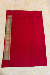 HOV Exclusive Pure Zari Handloom Banarasi Silk Saree - Jaangla Minedar - Red - 055