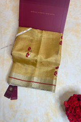 HOV Handloom Chanderi Full Tissue Saree - Plain - 008