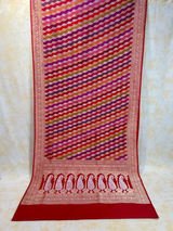 HOV EXCLUSIVE HANDLOOM BANARASI KATAN SILK SAREE - RED - RANGKAT - 114