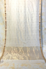 HOV HANDLOOM CHANDERI SAREE - ROUND BUTA ALL OVER - 107