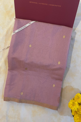 HOV HANDLOOM CHANDERI SAREE TISSUE - ROUND BUTA - 100