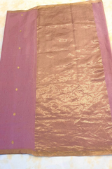 HOV HANDLOOM CHANDERI SAREE TISSUE - ROUND BUTA - 100