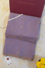 HOV HANDLOOM CHANDERI SAREE- TISSUE - ROUND BUTA - 100