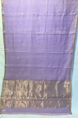 HOV HANDLOOM CHANDERI SAREE- TISSUE - ROUND BUTA - 100