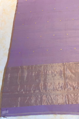 HOV HANDLOOM CHANDERI SAREE- TISSUE - ROUND BUTA - 100