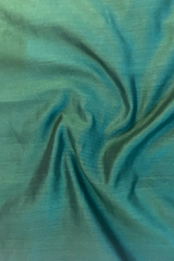 HOV HANDLOOM CHANDERI SAREE - PLAIN STRIPE TEAL - GREEN - 095