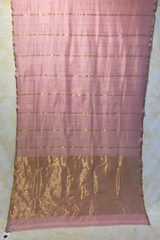 HOV HANDLOOM CHANDERI SAREE - SINGLE STRIPE GOLD - 108