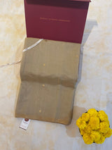 HOV HANDLOOM CHANDERI SAREE - TISSUE - ROUND BUTA - 100