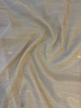 HOV HANDLOOM CHANDERI SAREE - TISSUE - ROUND BUTA - 100