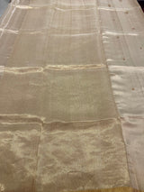 Handloom Silk Chanderi Saree - Mini Round Buta With Red Mina - Pink