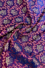 HOV Exclusive Pure Zari Handloom Banarasi Saree - Jaangla Purple - 033