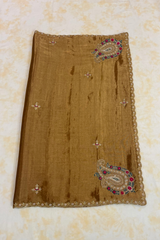 HOV Handloom Chanderi Full Tissue Saree - Handwork Paisley - 005-01