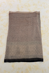 HOV Hand-Block Print Saree Zari Border - 007-01