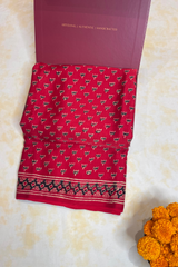 HOV Hand-Block Print Saree Modal  - 015