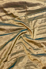 Handloom Chanderi Silk Saree With Lace - Green