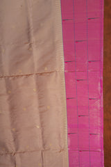 Handloom Paithani Silk Saree - Triple Muniya Beige