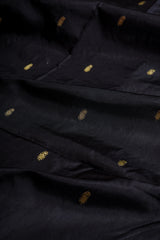 Handloom Paithani Silk Saree - Classic Pallu - Black