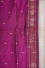 Handloom Paithani Silk Saree - Classic Pallu - Violet