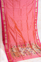 Handloom Paithani Silk Saree - Classic Pallu - Aboli