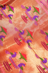 Handloom Paithani Silk Saree - Classic Pallu - Aboli