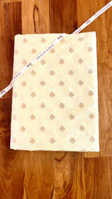 Handloom Banarasi Brocade Silk Fabric - Off White