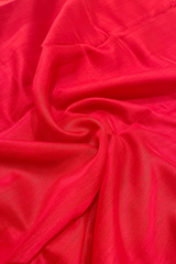 HOV Handloom Chanderi Cotton Silk Saree - Plain Zari Border - 018-01-02