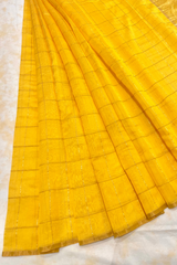 HOV Handloom Chanderi Cotton Silk Saree - Checks - 012-01