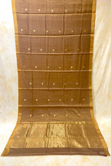 HOV Handloom Chanderi Half Tissue Saree - Round Buta - 004-02