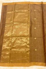 HOV Handloom Chanderi Half Tissue Saree - Round Buta - 004-02