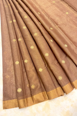 HOV Handloom Chanderi Half Tissue Saree - Round Buta - 004-02