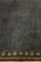 HOV Ajarakh Hand-Block Print Saree - Mul Cotton - 015