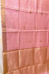 HOV Handloom Chanderi Half Tissue Saree - Round Buta -003-14, 004-05