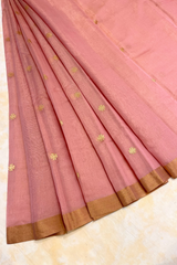 HOV Handloom Chanderi Half Tissue Saree - Round Buta -003-14, 004-05