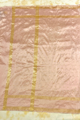 HOV Exclusive Pure Zari Handloom Banarasi Silk Saree - Peach Silver Zari Kasturi - 025